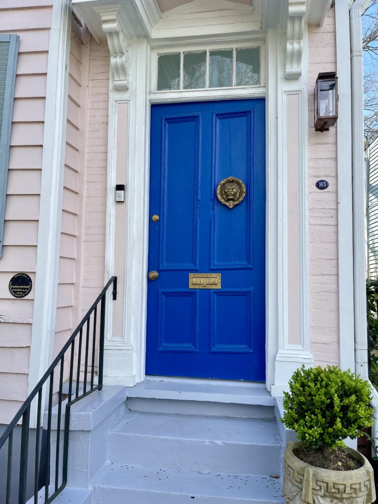 Blue door in Charleston